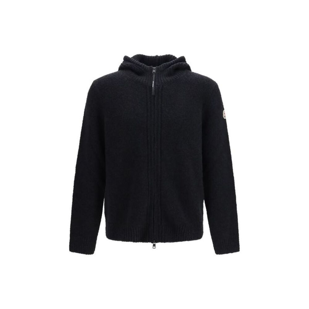 Moncler Black Wool Oves Aries Men's Hoodie